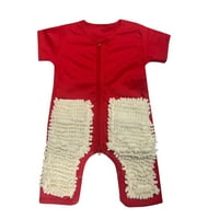 Jedan kombinezonski rompers za novorođenčad kratkih rukava s kratkim rukavima Zip Baby Baby Mop Outfit