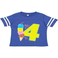 Inktastični sladoled četvrti rođendan plavi poklon malih dječaka ili majica za djevojčicu za Toddler