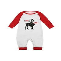Peyakidsaa božićna porodična roditelj-dijete pidžamas crtani reindeer raglan vrhovi + kaid pantalone