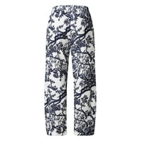 Xinqinghao Palazzo hlače Ženska dugmeta High Squik džep elastične čvrste boje tanke hlače hlače za žene
