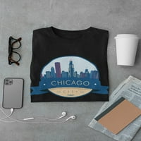 Skyline Badge Chicago City Men Crna majica, muško mali