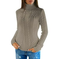 Durtebeua Prevelizirani džemperi za žene Jesen Ležerne prilike Pleteni džemperi rade visokog vratara