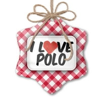 Božićni ukras I Love Polo Red Plaid Neonblond