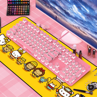 Mehanički igrački tastatura, tipke Mehanička igračka tastatura, slatka devojka srca ružičasta LED pozadinska