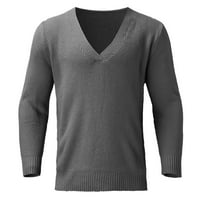Ketyyh-Chn džemperi za muškarce duks dugih rukava sa plusom veličine sive, s