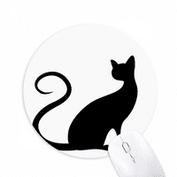 Elegantna crna mačka životinja Outline Pad miša udobna igra uredski prostirki
