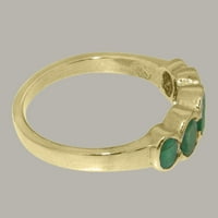 Britanci napravio 18k žuto zlato prirodno smaragdno ženski prsten opcije - veličine opcija - veličine