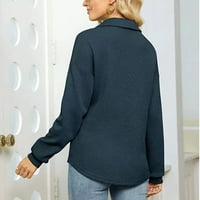 Trendy pulover s dugim rukavom ovratnik Henley Fall dukseric moda plus veličine vrhova opružna odjeća