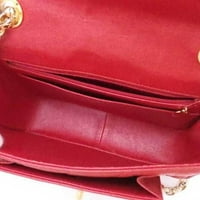 Ovjerena korištena Chanel Chanel dijagonalna torba na ramena matelasse kožne narančaste crvene zlatne