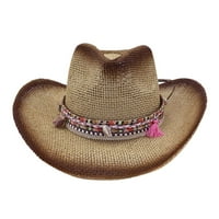 Leylayray Straw Cowboy Hat Outback Western Jacaru Muški ženski kaubojski šešir