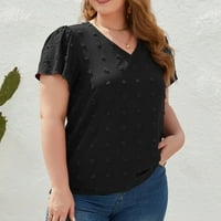 Usmixi ženske bluze i vrhovi Dressy izlasci casual lagane šifonske jacquard plus veličine tuničke košulje