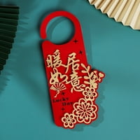 Visland DoorkNob Privjesak sa blagoslovljenjem riječi izdubljena dizajn kineska nova godina viseći dekor