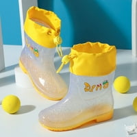 Baycosin Dječje cipele modne ravne crtane čizme za kišu mogu biti vezane iz crtanih zvezanih čizme na