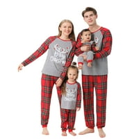 Porodica Baozhu Uklapajući božićne pidžame Sleep Sets Ttac Mom Kids Baby Xmas Ispiši roditelj-dijete