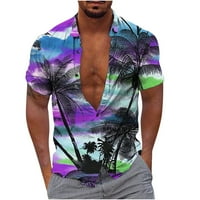 Muška košulja Muška havajska majica Zabava s kratkim rukavima Up majica Tropska kuća za odmor Majica