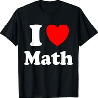 Heart Math I love math majica crna 4x-velika