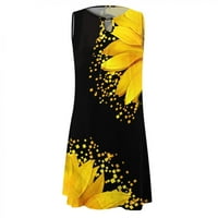 Haljine za žene Shopeessa Žene Ležerne prilike sa labavim ljetnim cvjetnim tiskanim haljinama izdubljene