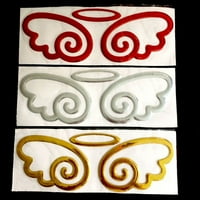Juhai Car Styling Lijep 3D anđeoski krila naljepnica za naljepnice za tijelo Body Logo Dekoracija ukrasa