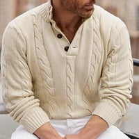 Entyinea muški džemperi dugih rukava TURTLENECK Slim pulover džemper bež 3xl