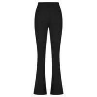 Utoimkio crna joga hlače kapri za žene čišćenje Ženske elastične strukske hlače od lakih boja Slim Fit Elastic Sports Joga Hlače