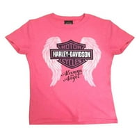 Harley-Davidson Big Girls 'Glittery uvijek anđeo kratki rukav, ružičasta, Harley Davidson
