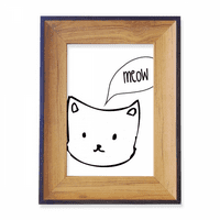 Bijela mačka glava mewing životinjski foto okvir izložbe zaslon umjetnost Radna površina slika