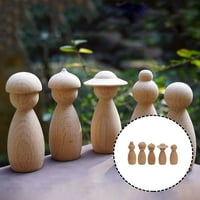Pegwoolen Ljudi drvne lutke figure Igračke Djeca Neoslažene figurice Odgovarajuće zanatskog zanata Prazno