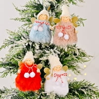 Veki božićna lutka viseći anđeoski luk lepršav slatka plišana lutka božićna vrata zida viseći ukras
