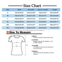 Plus veličine za žene ženske grafičke kratkih rukava grafički otisci Dame bluze Ležerne majice za žene