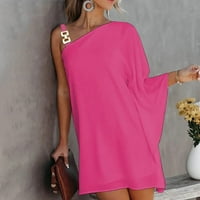 Haljine za žene Ljetna casual haljina čvrsta ruka maxi haljina maxi dress drese seksi haljine ružičasti
