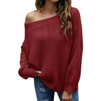 Miayilima Plus size Ženski džemperi Pulover Ležerne prilike pulover džemperi za žene Zimski pad dugih
