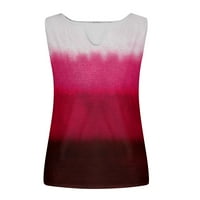 HHEI_K Ljetni vrhovi Ženski modni casual povremeni V-izrez Gradient Striped tiskani prsluk bez rukava