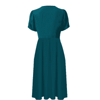 Lastso Gruipure Carm TRIM Dress haljina za žene Visokoki struk, kratki rukav Srednja rukavica s kratkim