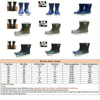 Oucaili ženske mens čizme otporne na klizanje otporna na gume čizme Wide Calf radna cipela sa oblogom lagane vrtne cipele mokro vremenske robe kiša crna 8.5