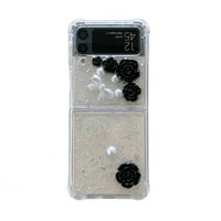 HAUBUY Crystal Glitter Case kompatibilan sa Galaxy Z Flip Clear Case Shock otporan na protupodreznu