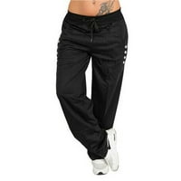 AWDENIO Ljetne hlače za žensko čišćenje Žene Jesen zima široka noga joga sportske labave ležerne hlače