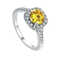 BAOCC pribor bijeli kamen prsten, ručno izrađeni rez, vjenčani angažman nakit poklon prstenovi ruže zlato 6