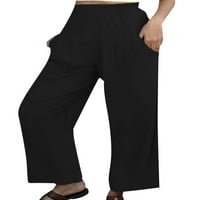 Niveer žene labave fit solidne hlače u boju dame casual pantalone sa džepovima ljetne plaže Plaža Palazzo