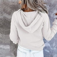 Ženski duksevi Pulover Grafički modni ispisani džep dugi rukav bluza Ležerne prilike Dugene Dugene Dugme