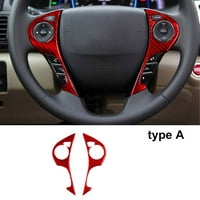 Crveni ugljični vlakno upravljački gumb na kotačima poklopac za Honda-Accord 13- tipa a