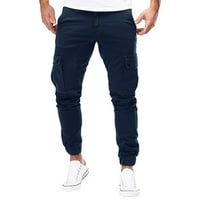 Muškarci Ležerne prilike Sportske hlače Muške modne slobodno vrijeme Sports SOLID u boji Pocket Tie