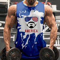 4. jula košulja mišića bez rukava za muškarce Američka zastava SAD Zastava 4. srpnja Eagle majice MENS