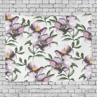 Popcreation ljubičasti cvjetovi ukras za ukrašavanje doma zidne tapiserije