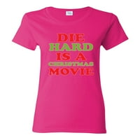 Die Hard je božićni film Ženska grafička majica, Fuschia, 2xL