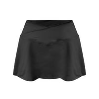 Zodanni Dame Golf Skorts Unutarnji šorc suknje Ležerne teniske suknje Lagana Skort Athletic Black M