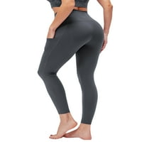 REJLUN dame Workout Pant s džepovima Yoga hlače Tummy Howgings Ležerne prilike Sportske pantalone Skinny