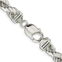 Sterling srebrni dijamantski rezan lanac napravljen u Italiji QDC170-24