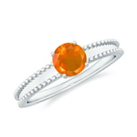 Požar za pasijans Opal bend prsten sa ukrasnim ukrasom, srebrnom srebrnom, SAD 11.50