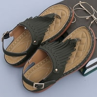 Ljetne sandale za ženske luk potpore modni ugodni nagib na petu ukras u dekorstvu ljetne ženske cipele