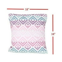 Chevron Pink, ljubičasti ukrasni jastuk za kućni dekor - set od 2